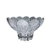 Prato de Frutas de Vidro de Cristal Medieval Folhas e Gotas de Orvalho Tigela de Sobremesa Suporte para Velas Prato de Salada Mini Prato de Cristal Prato