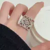 Anillo Exquisito Super Brillante de Circonita para Niñas, Lujo Accesible y Anillo de Apertura Ajustable de Gama Alta, Baño de Oro Real Simple