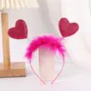 Faixa de cabelo nova vermelha de amor transfronteiriça acessórios de cabelo faixa de cabeça de amor tridimensional cocar acessórios de cabelo Dia dos Namorados atacado