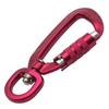 Aleación de Aluminio hebilla para perro sujetando cuerda para mascota mosquetón en forma de D cierre automático con anillo giratorio gancho de resorte venta al por mayor de fábrica