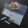 Herramientas para uñas caja de almacenamiento de 28 rejillas 56 rejillas caja de plástico removible para joyería caja de embalaje para joyería de uñas tapa separada