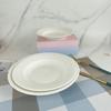 Atacado de fábrica cerâmica branco puro prato de sopa prato chapéu de palha 6 sopa 7 sopa 8 sopa 9 sopa prato de sopa de cerâmica barraca de loja de dois yuans