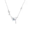 Collar de Mariposa Camelia para Mujer, Lujo Ligero, Sensación de Alta Gama, Cadena para Clavícula de Pegamento de Goteo Luminoso, Moderno, Versátil, Colgante de Diseño de Nicho