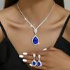 Luminária pingente elegante e moderna em forma de gota de safira azul água estilo luxo design de nicho moda outono e inverno combina com tudo atacado