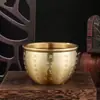 Pote de Arroz de Latão, Pote das Cem Bênçãos, Copo Pequeno das Cem Bênçãos, Ornamento de Mesa Atrai-Fortuna, Molde de Copo, Tigela Tesouro de Cobre para Sala de Estar, Xícara de Chá