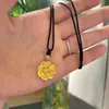 Colar Sand Gold Pingente Feminino Joia Imitação de Ouro Colar Sand Gold Vietnamita Cor Incolor Presente de Casamento Transfronteiriço