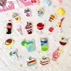 Bebida de Sobremesa Mini Adesivos Bordados Autoadesivos DIY Diário Bordado de Computador Patches Decorativos Adesivos de Tecido Atacado Transfronteiriço