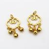 Cor ouro areia, cotovelo retentor de cor, acessórios de pulseira meia argola, oco, trava Ruyi, transferência, pulseira DIY tecida à mão, pulseira, decoração antiga