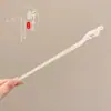 Pasador de Gama Alta con un Toque Femenino, Borlas y Flores de Estilo Antiguo, Pasador Versátil para Hanfu, Pasador para Recogido en la Parte Trasera de la Cabeza