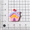 Casa Rosa Navideña de Dibujos Animados Pegamento de Crema Materiales DIY Hechos a Mano Funda Casera para Teléfono Móvil Pasador Joyería Resina Pequeños Accesorios