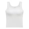 Regata de Ombro Largo Sutiã Sem Costura Feminino Tudo-Em-Um Costas Bonitas com Bojos para Prevenir Exposição e Uso Externo Top Tubinho Íntimo