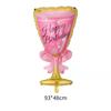 Botella de Champagne Forma de Copa de Vino Whiskey Película de Aluminio Globo Fiesta de Cócteles Fiesta de San Valentín Decoración Globo Bar Festival del Vino
