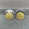 Shenzhen Shuibei Mismo Estilo Oro Puro 999 Tesoro de la Fortuna Aleación Gato de la Suerte Adhesivo Dorado para Teléfono Móvil para Atraer Riqueza Tienda de Oro