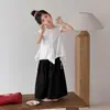 Conjunto Infantil Estiloso 2026 Novas Roupas de Verão Celebridade da Internet Roupas Finas Infantis Verão Bebê Calça Reta de Pernas Largas Tendência