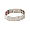 Pulseira Magnética Amazon Cross Cobre Antigo Vermelho Três Fileiras Fecho Dobrável Eletrodepositado Escovado Pulseira Liga de Zinco Joias Masculinas