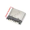 Tipo-C 6P Tipo de Parche en Placa Horizontal Tipo-C Placa Hundida Socket Hembra 6P Enchufe Vertical Interfaz de Carga Rápida Simple