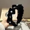 Elegante diadema de perlas para mujer, corona alta, versátil para salir, accesorio para el cabello elegante, tocado de alta gama
