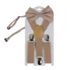 Tirantes Infantiles de una Sola Capa con Pajarita y 3 Pinzas, Pinzas Redondas Brillantes, Tirantes para Pantalones Cargo, Juego de Tirantes Infantiles al por Mayor
