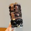 Elástico de Cabelo para Rabo de Cavalo Alto Estilo Coreano de Primavera, Corda de Cabelo Durável, Simples para Mulheres, Elástico de Cabelo de Alta Qualidade