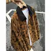 Nova Camisa Masculina Outono 2026, Veludo Cotelê Tie-Dye de Processo Duplo, Manga Longa, High-End, Corte Solto, Tamanho Grande para Homens