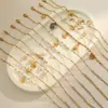 Pulsera Transfronteriza Europea y Americana Nueva de Acero Inoxidable con Concha de Perla Natural y Acero de Titanio Diseño de Nicho Estilo Vacacional Joyería al por Mayor