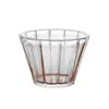 Copo de Vidro Transparente Listrado, Copo Vazio para Aromaterapia, Copo para Vela Listrado Vertical Estilo Europeu, Porta-Vela Transparente para Aromaterapia, Decoração de Casamento