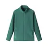 Moletom Cardigan Masculino com Gola Alta e Forro Escovado Chegada Nova Outono Inverno 2026 Zíper Gramatura Alta Espessado Quente Jaqueta Masculina