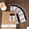 Papel de embrulho para nougat adesivos decorativos caixa de embalagem para nougat adesivos decorativos saco de embalagem adesivos autocolantes 6 peças