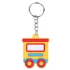 Novo chaveiro de borracha macia estilo trem, pingente de mochila, decoração de chave, escrevível e conveniente, nova etiqueta de classificação criativa