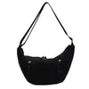 Bolsa Casual Versátil Leve de Grande Capacidade Transfronteiriça em Formato de Chifre para Mulheres Novo Modelo 2026 Bolsa Meia-Lua Bolsa de Ombro Transversal de Nicho