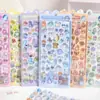Desenho animado japonês estética 3D estéreo em relevo acrílico diamante gema adesivo Adesivo de decoração de celular para meninas infantis