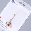 Colgante de llavero de cuentas de rompecabezas, colgante de gato de la suerte de cerámica pintada, llavero con etiqueta de mensaje de bendición, cadena para teléfono, pequeño adorno