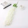 Flores Artificiais Simulação Glicínia Atacado Lilás Pequeno Buquê Pendurado na Parede Decoração de Flores para Casamento Rattan