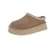 Zapatillas de Media Bota Cerradas de Felpa Estilo Étnico Antideslizantes Suela Gruesa Invierno Botas de Algodón Botas de Nieve para Mujer Zapatillas de Algodón con Felpa Adicional Zapatos de Algodón 2026