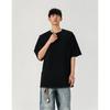 Camiseta de Manga Corta Desestructurada Gris Hierro para Hombre Diseño de Verano Sensación Moderna Atractiva Media Manga Estilo Americano Marca de Moda Ropa Pesada Holgada