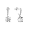 Brincos de Prata Esterlina S925 com Zircônia Diamantada Distinctiva de Quatro Garras para Mulheres Estilo Moda Europeu e Americano Popular Estilo Ins Brincos de Prata Esterlina Transfronteiriços