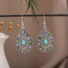 Pendientes Redondos Bohemios Transfronterizos, Pendientes Huecos Europeos y Americanos de Estilo Étnico, Joyería de Palacio Retro Personalizada, Diseño de Nicho