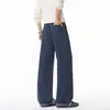 Pantalones Largos de Costura en el Tobillo de Nuevo Color Bloque para Hombre Otoño 2026 con Cinturón de Talla Grande, Pantalones Rectos Versátiles Casuales de Color Bloque