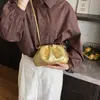 Bolsa Cruzada Nube de Moda Estilo Coreano Lujo Ligero para Mujer Primavera 2025 Nicho Plegada Bolso de Hombro Cruzado de Alta Gama Tendencia