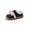 Sapatos de Pelúcia Quentes de Algodão para Meninas 2026 Estilo Inverno Bebês Meninas Mocassins Estilo Britânico Crianças Pequenas Mocassins Versáteis