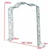 Suporte de Flores em Arco de Ferro Forjado, Treliça em Arco para Rosas Trepadeiras para Jardim Externo, Pátio, Vila com Porta, Treliça para Clematis Trepadeira