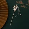 Peach Blossom Antique Hairpin Pearl Tassel High-end Hair Hairpin Elegante Acessórios de Cabelo Hanfu Step Shake Camellia Hairpin Headwear