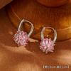 Aini Beini Aretes de Azúcar Zircón de Alta Calidad Diamante Flash Aguja de Plata S925 Moda de Lujo Ligero Aretes Simples Delicados Modernos