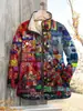 Chaqueta acolchada de algodón para mujer, moda independiente transfronteriza 2025 de Temu, con estampado digital de plantas y flores