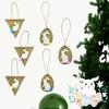 Directo de fábrica DIY hecho a mano nuevo colgante de lino decoraciones de centro comercial para árbol de Navidad conejo estampado