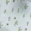 Tela Crepé Estampada de Algodón Estilo Coreano Ins Floral Pequeño de 40 Count, Tela para Vestido Infantil de Doble Capa de Algodón Puro con Estampado de Plantas