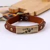 Pulsera de Cuero Vintage de Aleación Creativa con Flecha a Través del Corazón Pulsera de Pareja Regalo Pulsera de Cuero Genuino con Efecto Desgastado