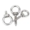 Parafusos Olhal de Aço Inoxidável 304 com Argolas, Parafusos Autoatarraxantes Olhal Redondo, Parafusos Tipo Argola M4M5M6M8M12