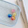 Chen Ming Cuentas Redondas de Acrílico con Medio Agujero, Cuentas Brillantes, Cuentas de Colores Vibrantes, Cuerda para el Cabello DIY, Llavero, Accesorios al por Mayor