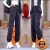 Novedad Otoño/Invierno 2026 Pantalones de Chándal con Felpa Adicional para Mujer, Cálidos, Casuales, de Cintura Alta, Adelgazantes, Estilo Harem, Pana, Engrosados, Pantalones Largos para Mujer
